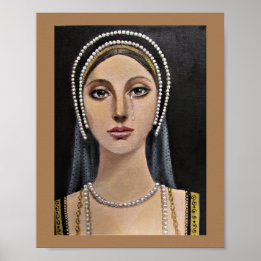 Dame van de Engelse Tudor Era/poster Poster