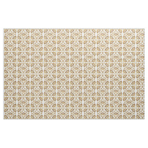Dame van de Hearts Gold Crowns Tiaras white fabric Stof