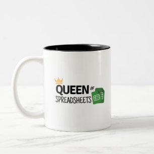 Dame van de mok van de spreadsheets van tweetone k