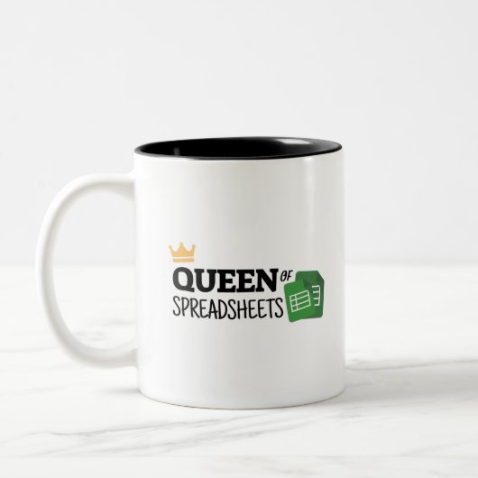 Dame van de mok van de spreadsheets van tweetone k (Links)