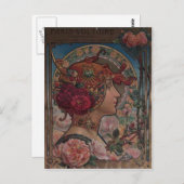 Dame van de rozen briefkaart (Voorkant / Achterkant)