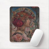 Dame van de rozen muismat (Met muis)