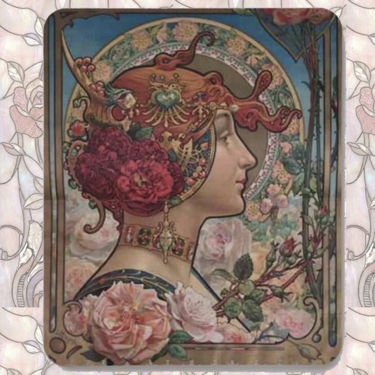 Dame van de rozen muismat