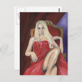 Dame van het Briefkaart van de Sunken City (Voorkant / Achterkant)