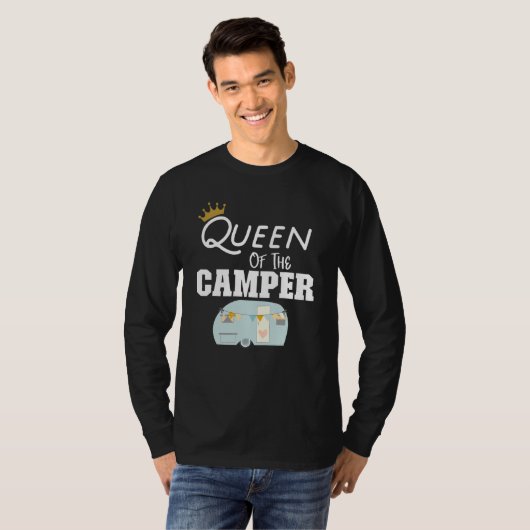 Dame van het Camper Rv Camping T-shirt Happy Campe (Voorkant volledig)