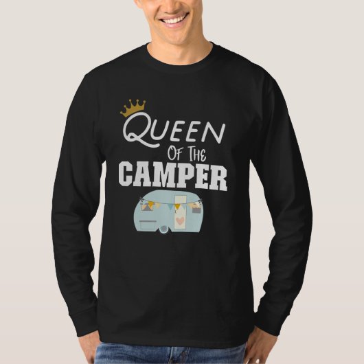 Dame van het Camper Rv Camping T-shirt Happy Campe (Voorkant)
