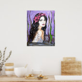 Dame van het Fairy Tale-meer Poster (Keuken)