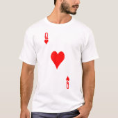 Dame van het hart Costume Tshirt Halloween Deck of (Voorkant)