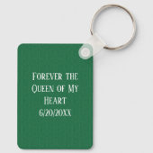 Dame van het hart - de douanenaam spelkaart sleutelhanger (Achterkant)