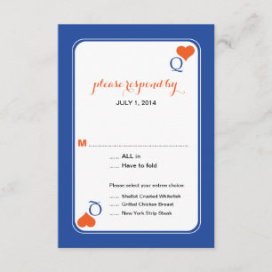 Dame van het hartsdeck van kaartjes RSVP Wedding Kaart