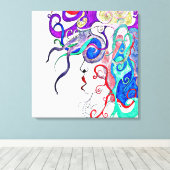 Dame van het leven canvas afdruk (Insitu (Houten vloer))