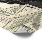  dame van Mode, Haute Couture Fur Coat Poster (Hoek)