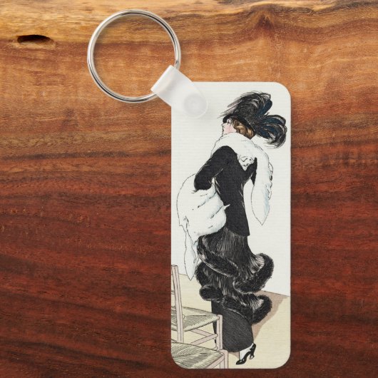 dame van Mode, Haute Couture Fur Coat Sleutelhanger (Voorkant)