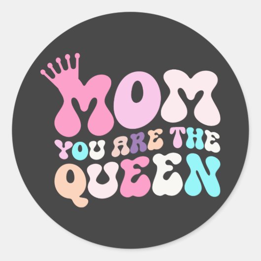 Dame van ons hart, Moederschap Gift, Moederdag Ronde Sticker (Voorkant)