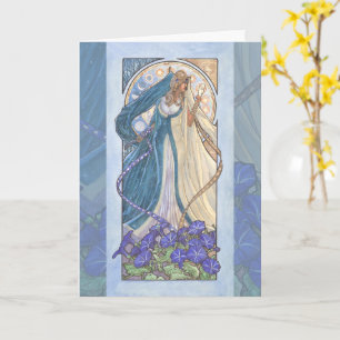 Dame van September Art Nouveau Geboortesteen Serie Kaart