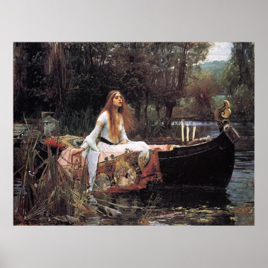 Dame van Shalott Canvas Print (Voorkant)