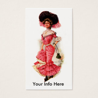 Dame victorienne en Robe Rose