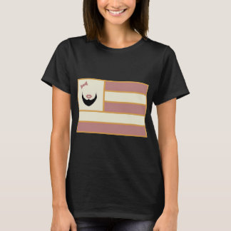 Dame Vlag T-shirt met brede vlag Womens