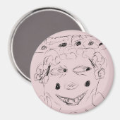 Dame Wacky Magnet Magneet (Voorkant / Achterkant)