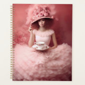 Dame Whimsical en rose avec Teacup (Devant)