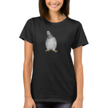 Damen-T-Shirt mit Cartoon-Stadttaube