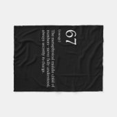 Dames 67 Definitie Meme V-hals Fleece Deken (Voorkant (Horizontaal))