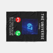 Dames 67 Meme Het Universum Roept V-hals Fleece Deken (Voorkant (Horizontaal))