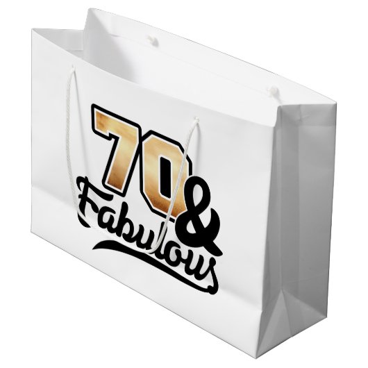 Dames 70e verjaardag groot cadeauzakje (Voorkant Gekanteld)