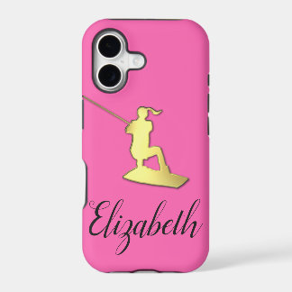 Dames Aangepaste Gouden Wakeboarder Hoesje voor Te