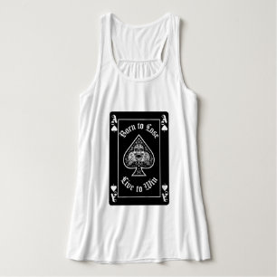 Dames Ace of Spades Zwarte Speelkaart Tshirt