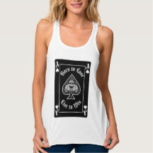 Dames Ace of Spades Zwarte Speelkaart Tshirt