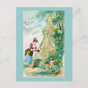 Dames Agenda 1888 Hoesje Briefkaart