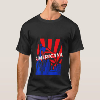 Dames Americana, Stad, Vlag, BJJ, Jiu Jitsu, MMA, T-shirt