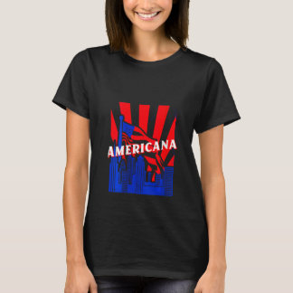 Dames Americana, Stad, Vlag, BJJ, Jiu Jitsu, MMA, T-shirt