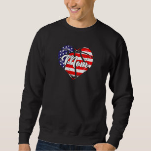 Dames Amerikaanse Vlag Basketbal Moeder Kleding 4 Trui