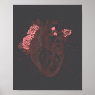 Dames anatomisch hart menselijke hart anatomie shi poster