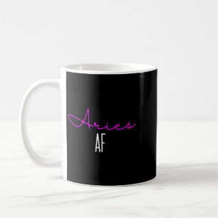Dames Aries Af Roze Schrijven _ Grappige Zodiac Ar Koffiemok