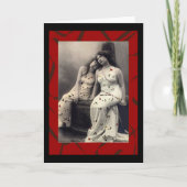 Dames avec cheveux longs Cartes de notes victorien (Devant)