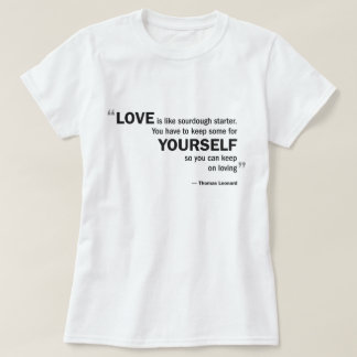 Dames Baby Doll T - 'Liefde is als brondeeg...' T-shirt