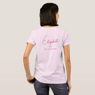 Dames Bachelorette Bruidsmeisje Dubbelzijdig T-shirt