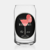 Dames Bar Ze Shed Drinkware Set Blikvorm Glas (Achterkant)