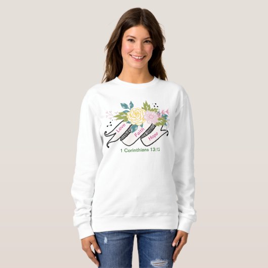 -Dames Basic Sweatshirt (Voorkant volledig)