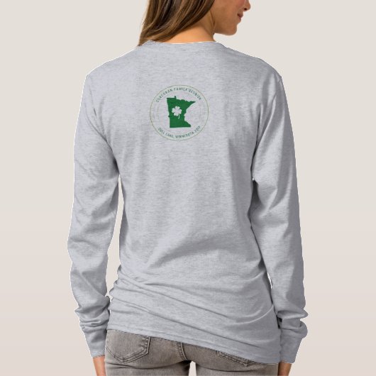 Dames basic T-shirt met lange mouw (Achterkant)