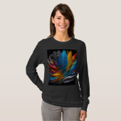 Dames Basic T-shirt met lange mouwen (Voorkant volledig)