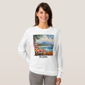 Dames Basic T-shirt met Lange Mouwen (Voorkant volledig)