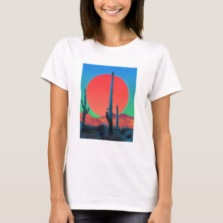 Dames Basic T-Shirt Zonsondergang