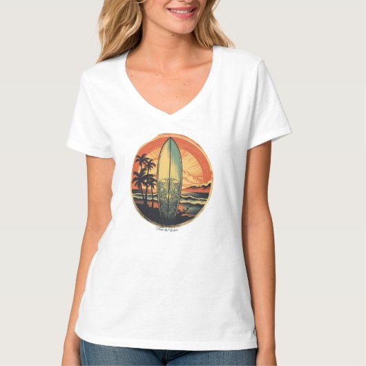 Dames Basic V-Hals T-Shirt (Voorkant)