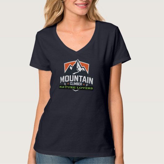 Dames Basic V-Hals T-Shirt (Voorkant)