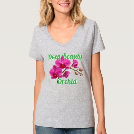 Dames Basic V-hals T-shirt (Voorkant)