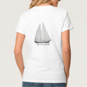 Dames Basic V-hals T-shirt (Achterkant)